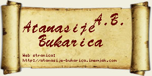 Atanasije Bukarica vizit kartica